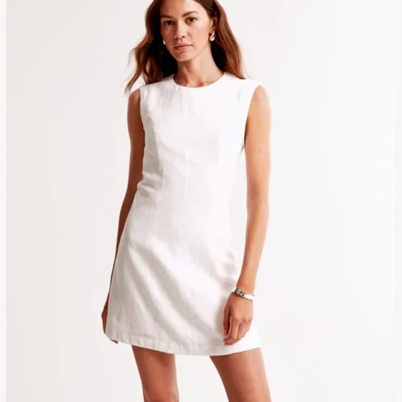 Abercrombie & Fitch Linen Blend red dress - Picture 2 of 5